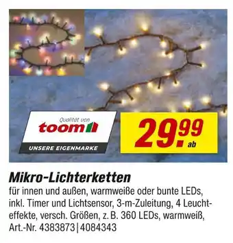toom Baumarkt Toom mikro-lichterketten Angebot