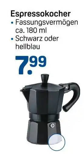 Rossmann Espressokocher schwarz Angebot