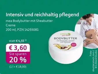 Mea Mea bodybutter mit sheabutter creme Angebot