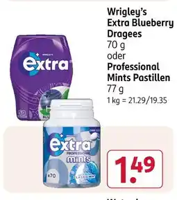 Rossmann Wrigley's extra blueberry dragees Angebot