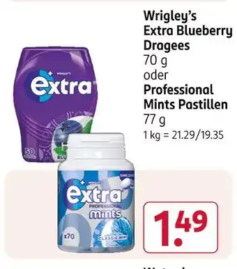 Rossmann Wrigley's extra blueberry dragees Angebot