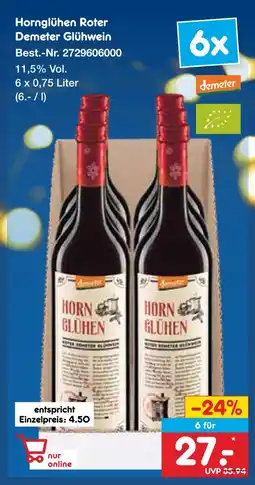 Netto Marken-Discount Demeter hornglühen roter glühwein Angebot