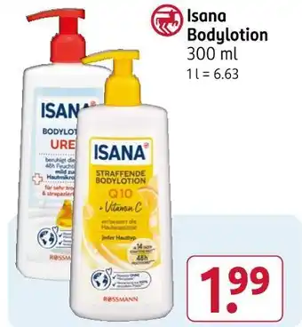 Rossmann Isana bodylotion urea Angebot