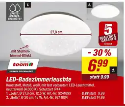 toom Baumarkt Toom lola led-badezimmerleuchte Angebot