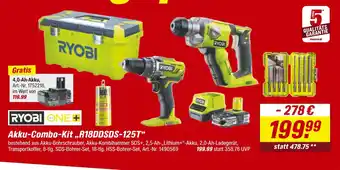 toom Baumarkt Ryobi akku-combo-kit „r18ddsds-125t“ Angebot