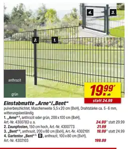 toom Baumarkt Einstabmatte „arne“/„bent“ Angebot