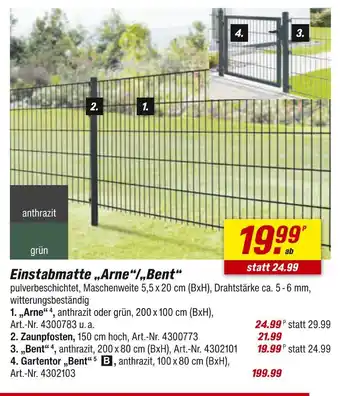 toom Baumarkt Einstabmatte „arne“/„bent“ Angebot