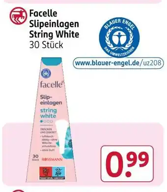 Rossmann Facelle slipeinlagen string white Angebot