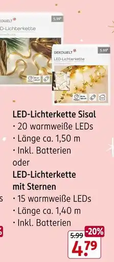 Rossmann Dekowelt led-lichterkette sisal Angebot