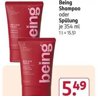 Rossmann Being shampoo Angebot