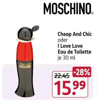 Rossmann Moschino cheap and chic Angebot