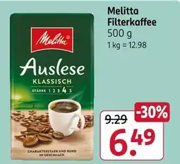 Rossmann Melitta filterkaffee auslese klassisch Angebot