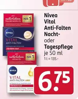 Rossmann Nivea vital anti-falten nachtpflege Angebot
