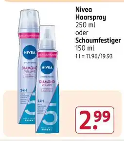 Rossmann Nivea haarspray diamond volume Angebot