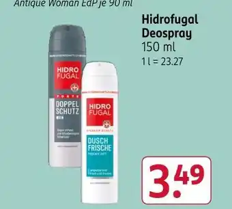 Rossmann Hidrofugal doppelschutz deo spray Angebot