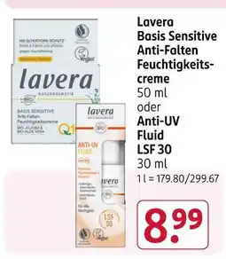Rossmann Lavera basis sensitive anti-falten feuchtigkeitscreme Angebot