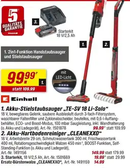 toom Baumarkt Einhell akku-stielstaubsauger „te-sv 18 li-solo“ Angebot