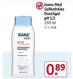 Rossmann Isana med seifenfreies duschgel Angebot