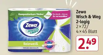Rossmann Zewa wisch & weg reinweiß Angebot