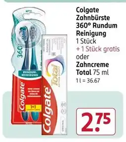 Rossmann Colgate zahnbürste 360° rundum reinigung Angebot