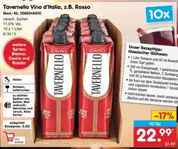 Netto Marken-Discount Tavernello vino d'italia rosso Angebot