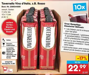 Netto Marken-Discount Tavernello vino d'italia rosso Angebot