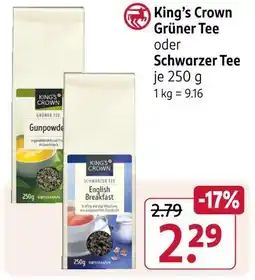 Rossmann King's crown grüner tee gunpowder Angebot