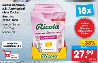 Netto Marken-Discount Ricola bonbons alpensalbei ohne zucker Angebot