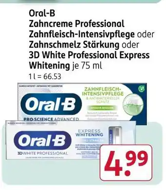 Rossmann Oral-b zahncreme professional zahnfleisch-intensivpflege Angebot