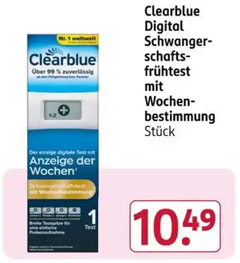 Rossmann Clearblue digital schwangerschaftsfrühtest mit wochenbestimmung Angebot