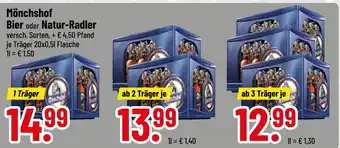 trinkgut Mönchshof bier oder natur-radler Angebot