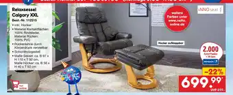 Netto Marken-Discount Innoseat relaxsessel calgary xxl Angebot