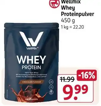 Rossmann Wellmix whey proteinpulver Angebot