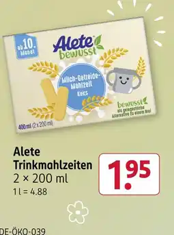 Rossmann Alete trinkmahlzeiten Angebot