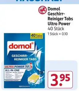 Rossmann Domol geschirr-reiniger tabs ultra power Angebot