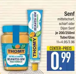 Edeka Thomy mittelscharf delikatess senf tube Angebot