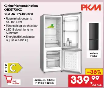 Netto Marken-Discount Pkm kühlgefrierkombination khkgt173ixc Angebot