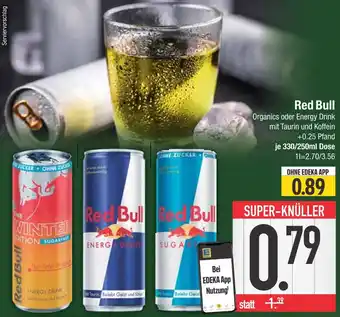 Edeka Red bull organics oder energy drink Angebot
