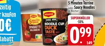 Edeka Maggi 5 minuten terrine spaghetti bolognese Angebot