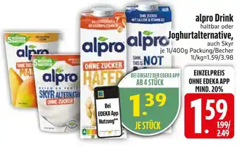 Edeka Alpro drink haltbar Angebot