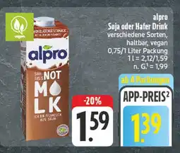 Edeka Alpro soja drink Angebot