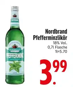 Edeka Nordbrand pfefferminzlikör Angebot