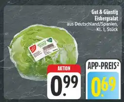 Edeka Gut & günstig eisbergsalat Angebot