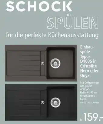 Zurbrüggen Schock einbauspüle typos d100s cristalite nero Angebot