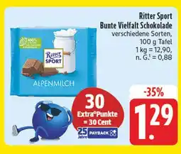 Edeka Ritter sport bunte vielfalt schokolade Angebot