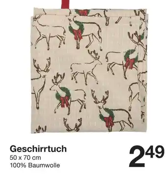 Zeeman Geschirrtuch 50 x 70 cm Angebot