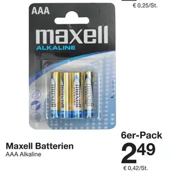 Zeeman Maxell Batterien Angebot