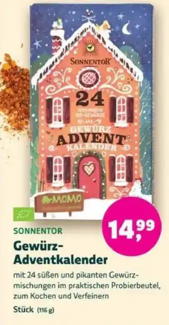 Biomarkt SONNENTOR Gewürz- Adventkalender Angebot