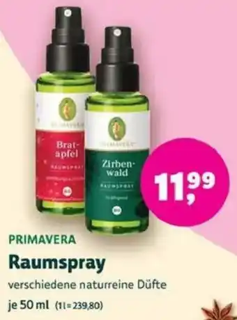Biomarkt PRIMAVERA Raumspray Angebot