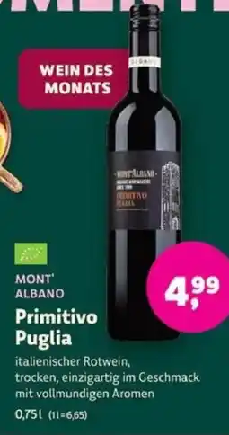 Biomarkt MONT' ALBANO Primitivo Puglia Angebot